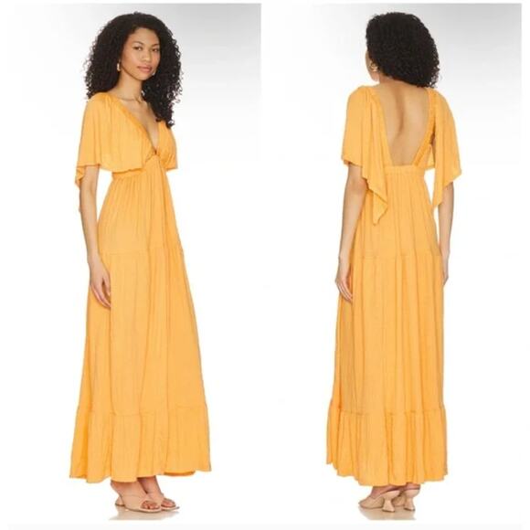 Free People Beach La La Maxi in Bird Of Yellow Womens Medium - Picture 1 of 10